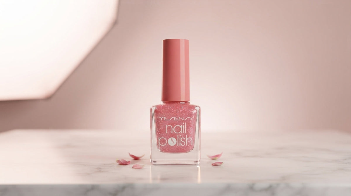 Pink Shimmer Nail Polish