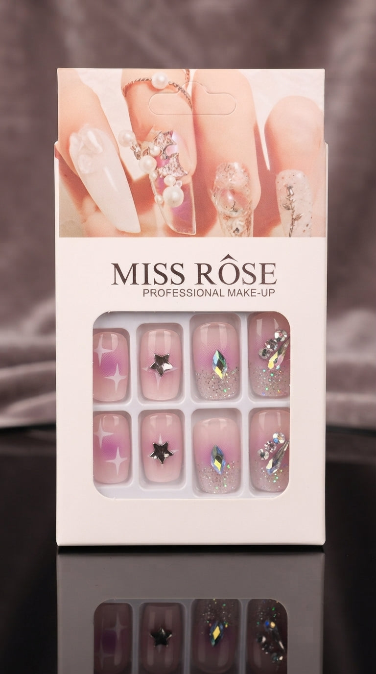 MISS ROSE Press-On Nails - Stars & Glitter