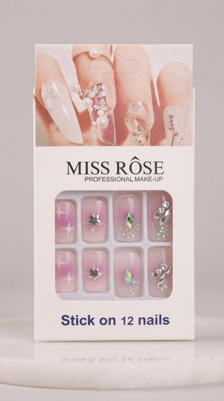MISS ROSE Press-On Nails - Purple Aura Gradient