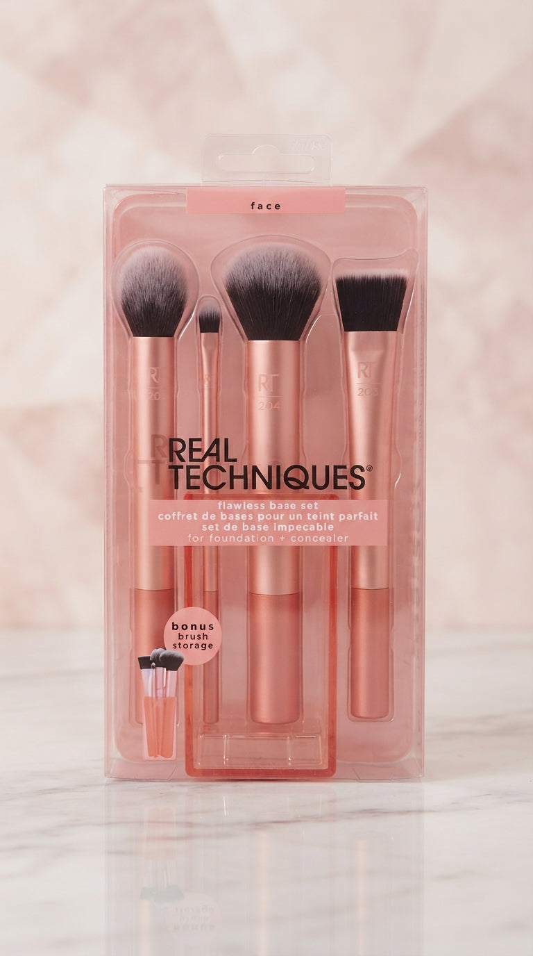 Real Techniques Flawless Base Brush Set with Storage Cup